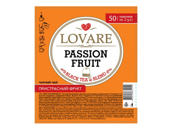 Чай пакетированный LOVARE Страстный фрукт (50 х 2гр)