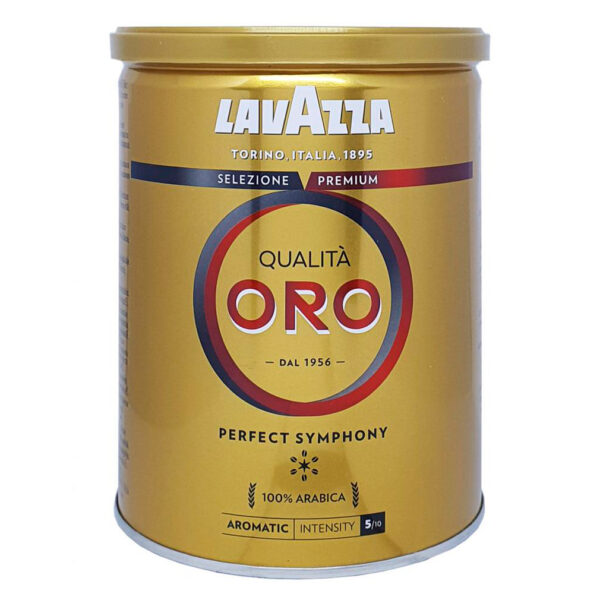 Кофе молотый Lavazza Qualita Oro 250гр (железная банка) 100/0