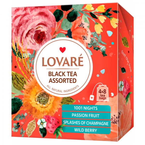 Чай пакетированный LOVARE BLACK TEA Assorted (32 х 2гр) ассорти