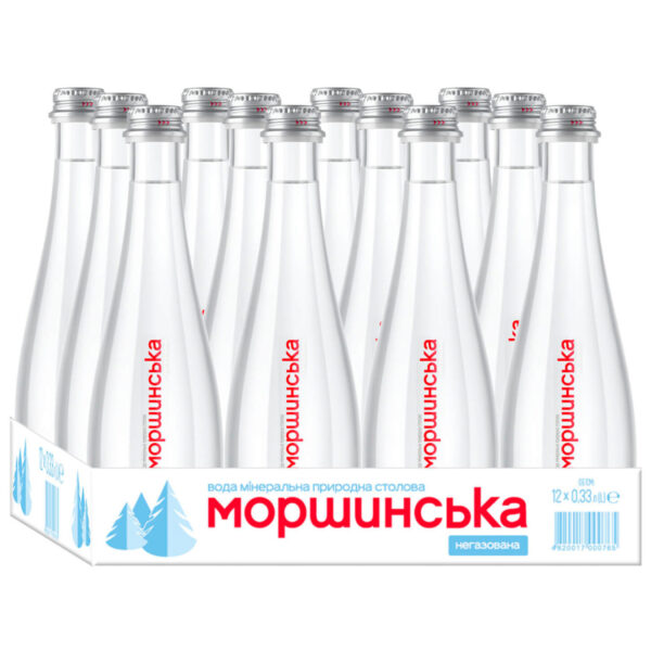 Моршинская, 0,33 л, Вода минеральная негазированная (стекло), 12шт